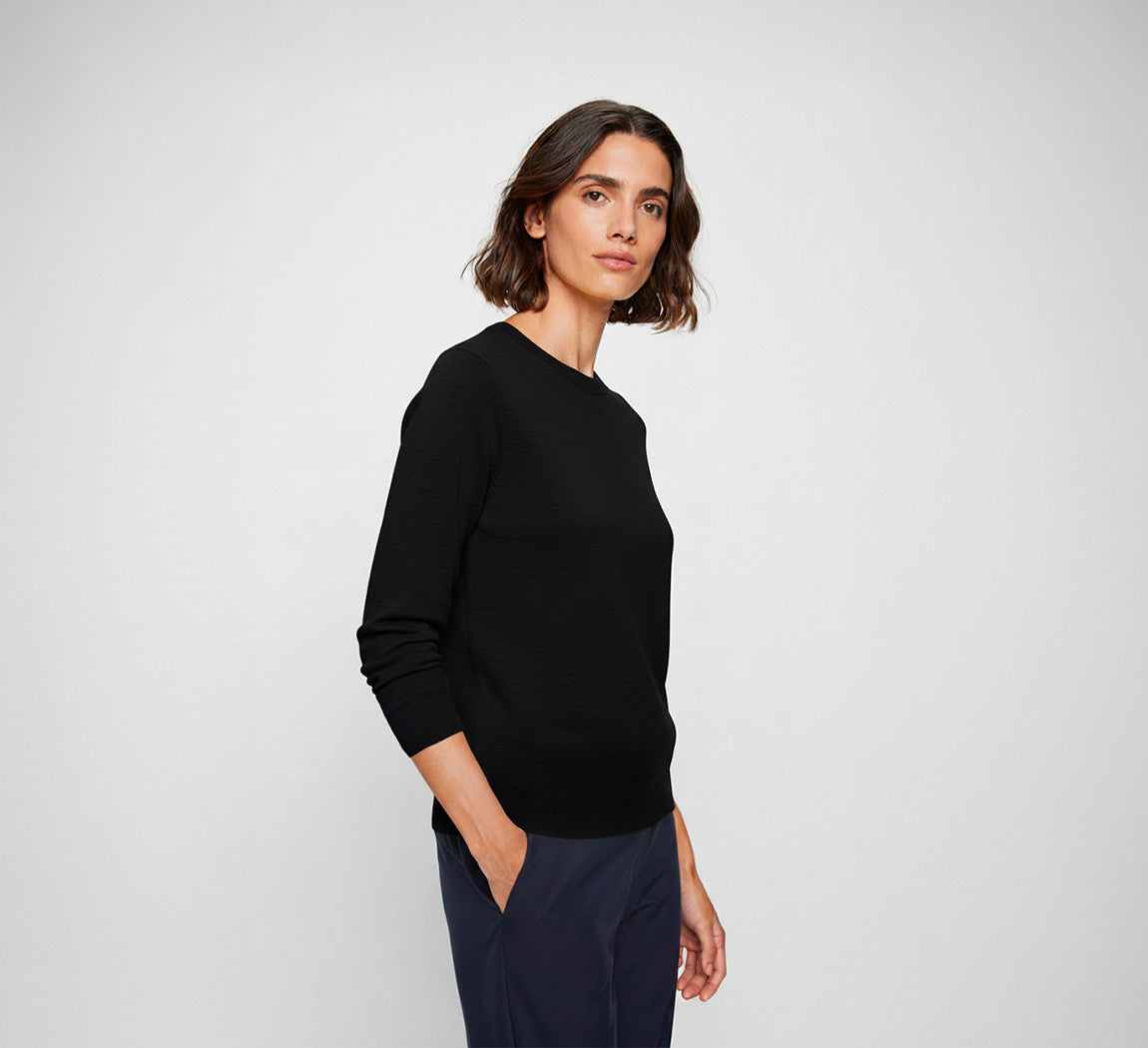WOMAN ULTRA MERINO PULLOVER Noir 