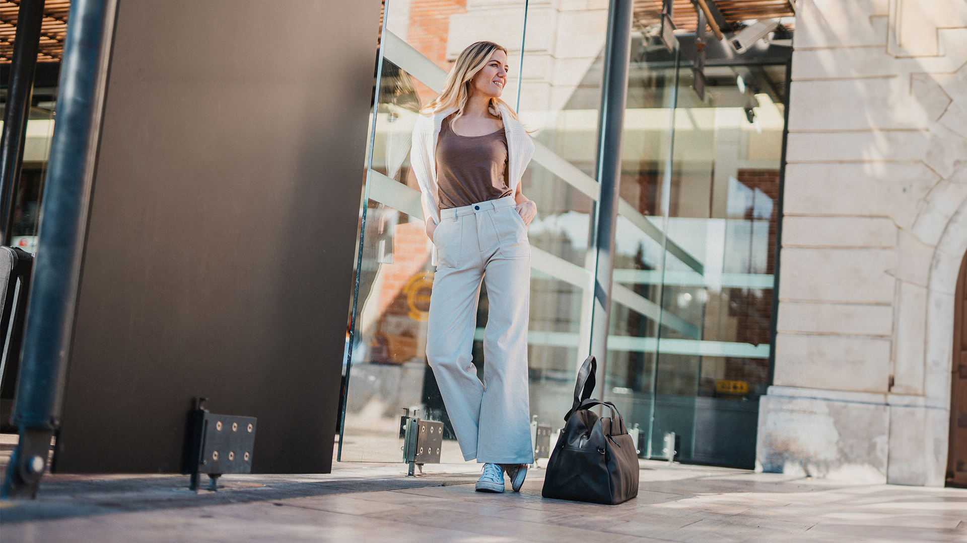 WOMAN CANVAS PANTS